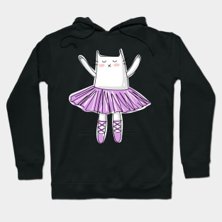 Purple Ballerina Cat Hoodie